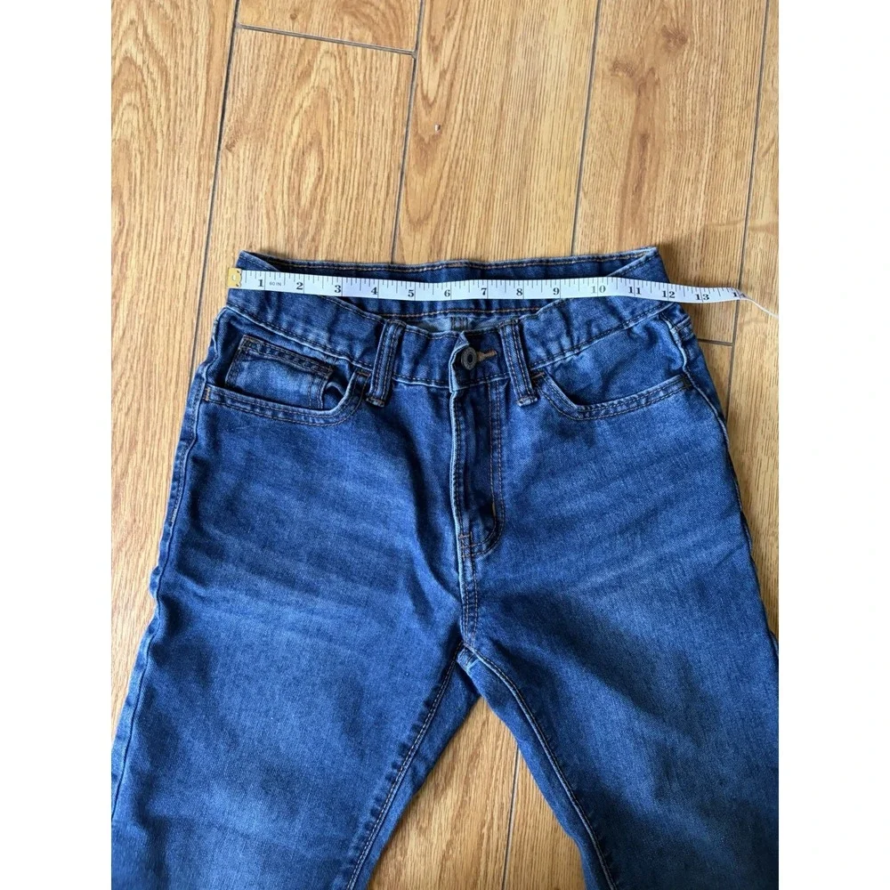 Lot of 2 Old Navy Boys Size 12 Straight Jeans BuiltInTough Adjustable Waist Blue